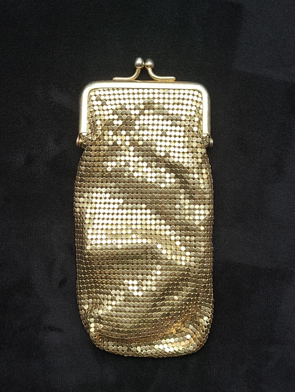 Whiting And Davis Vintage Gold Mesh Pouch